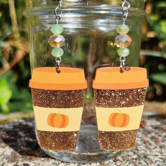 ☕️ pumpkin Spice Latte dangles - Picture 2 of 8